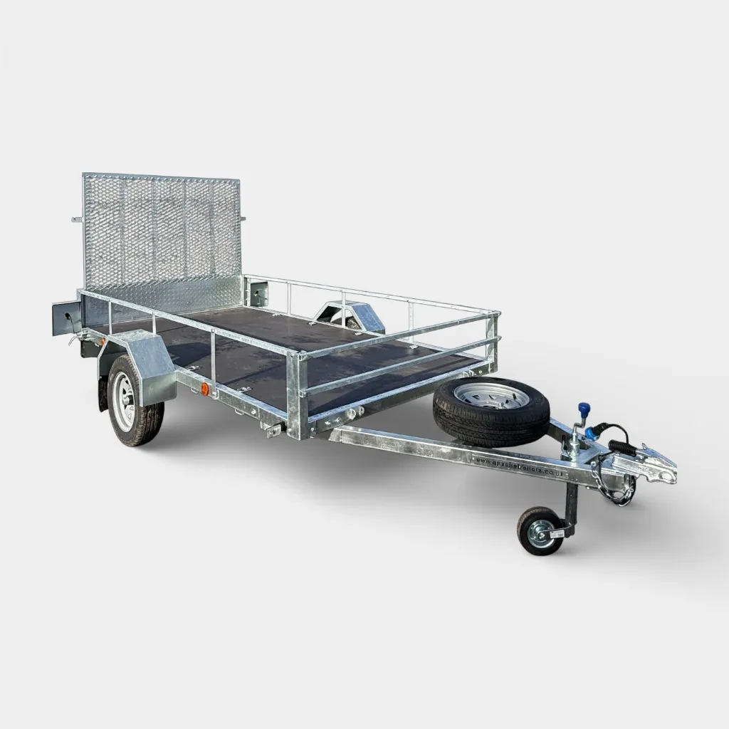 8ft x 4ft Bike, Buggy, Quad Transporter Flatbed Utility Trailer with Rear Loading Ramp