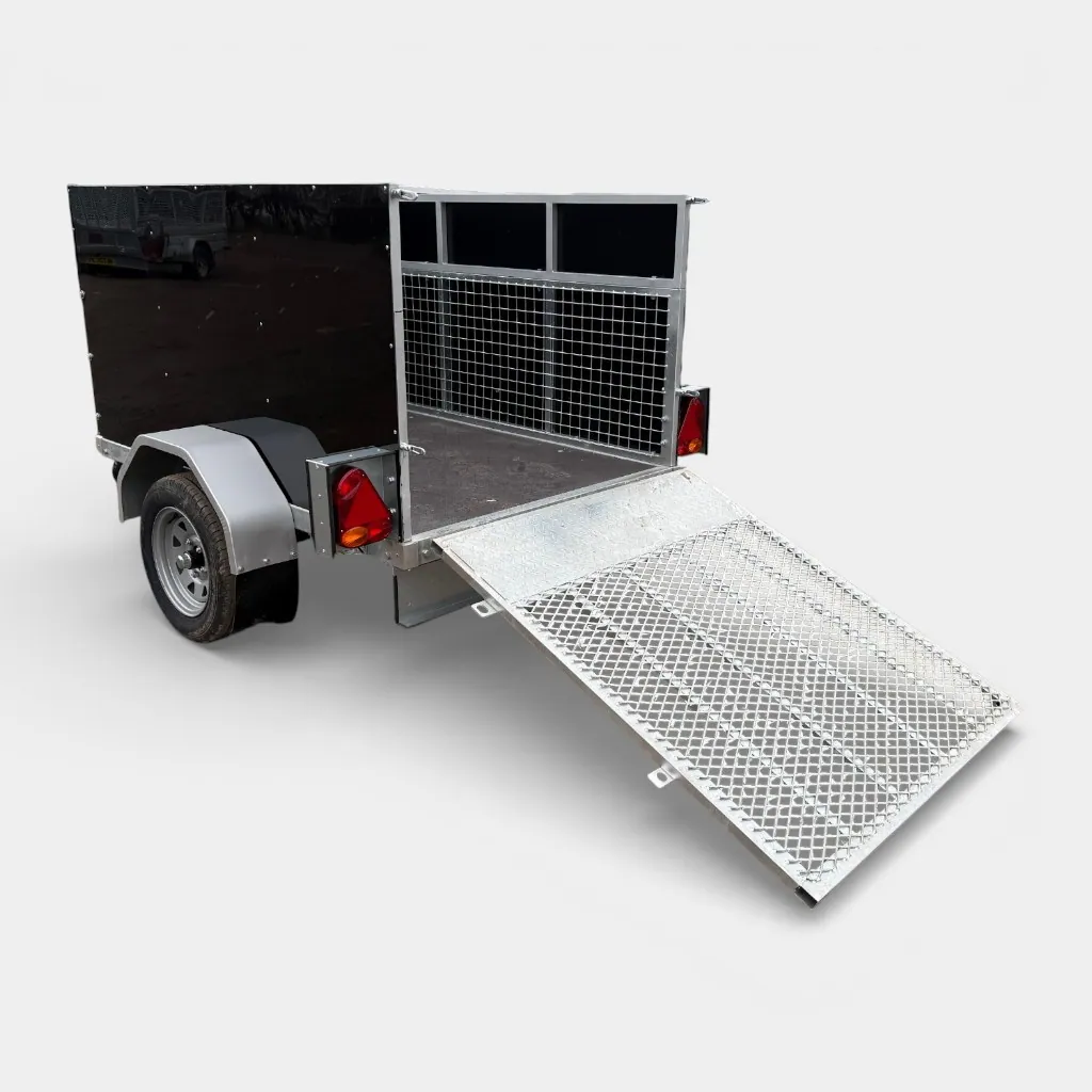 6ft x 4ft Tip Run Trailer with Rear Loading Ramp & High Sides