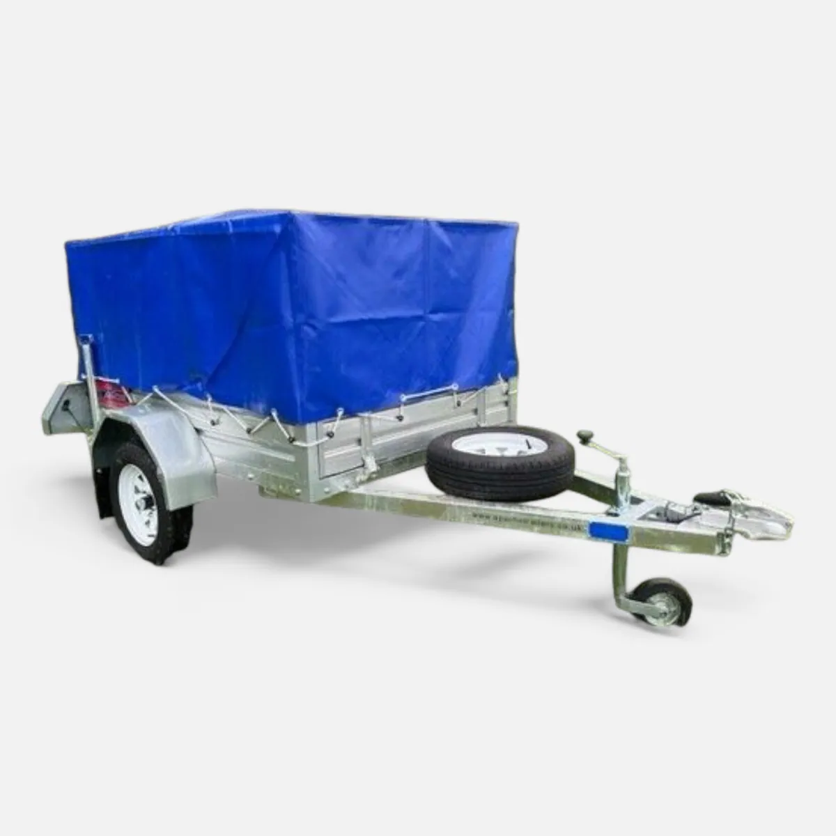 6ft x 4ft Utility Trailer with Cover, Spare Wheel & Props Stands