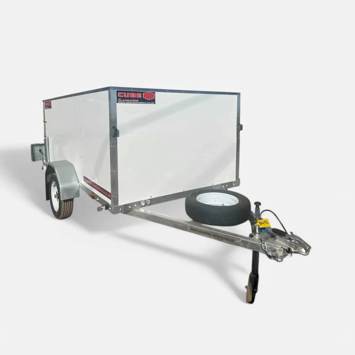 6ft x 4ft Cube MIDI 64 Box Trailer with 4ft Internal Height & Rear Loading Ramp in Black
