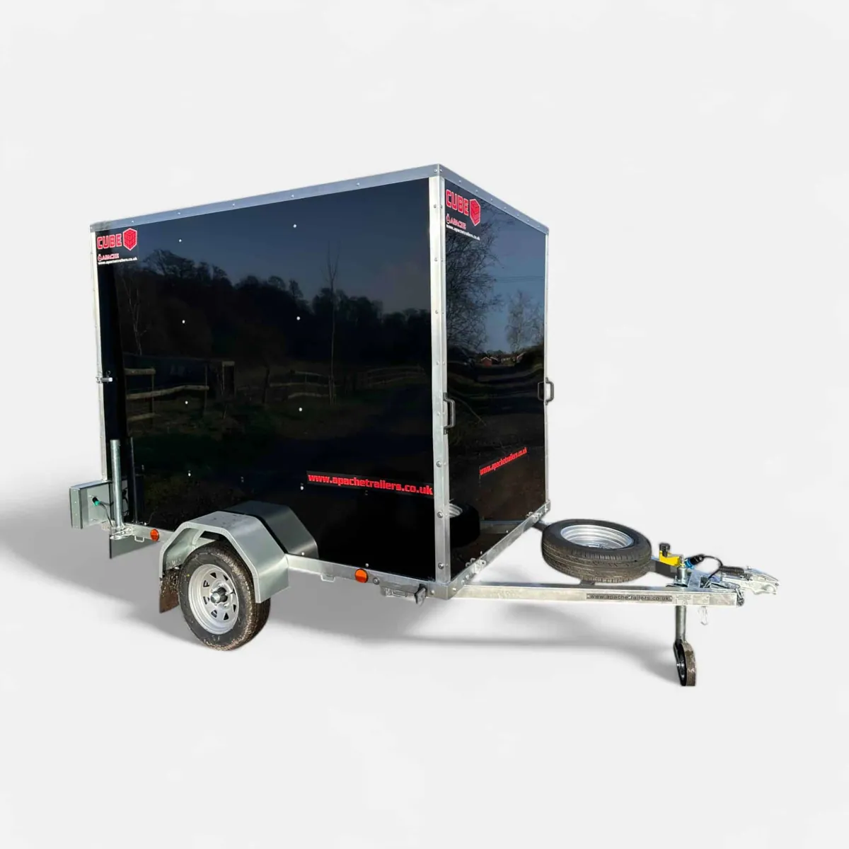 7ft x 4ft Cube Plus 74 Box Trailer with 6ft Internal Height & Rear Loading Ramp