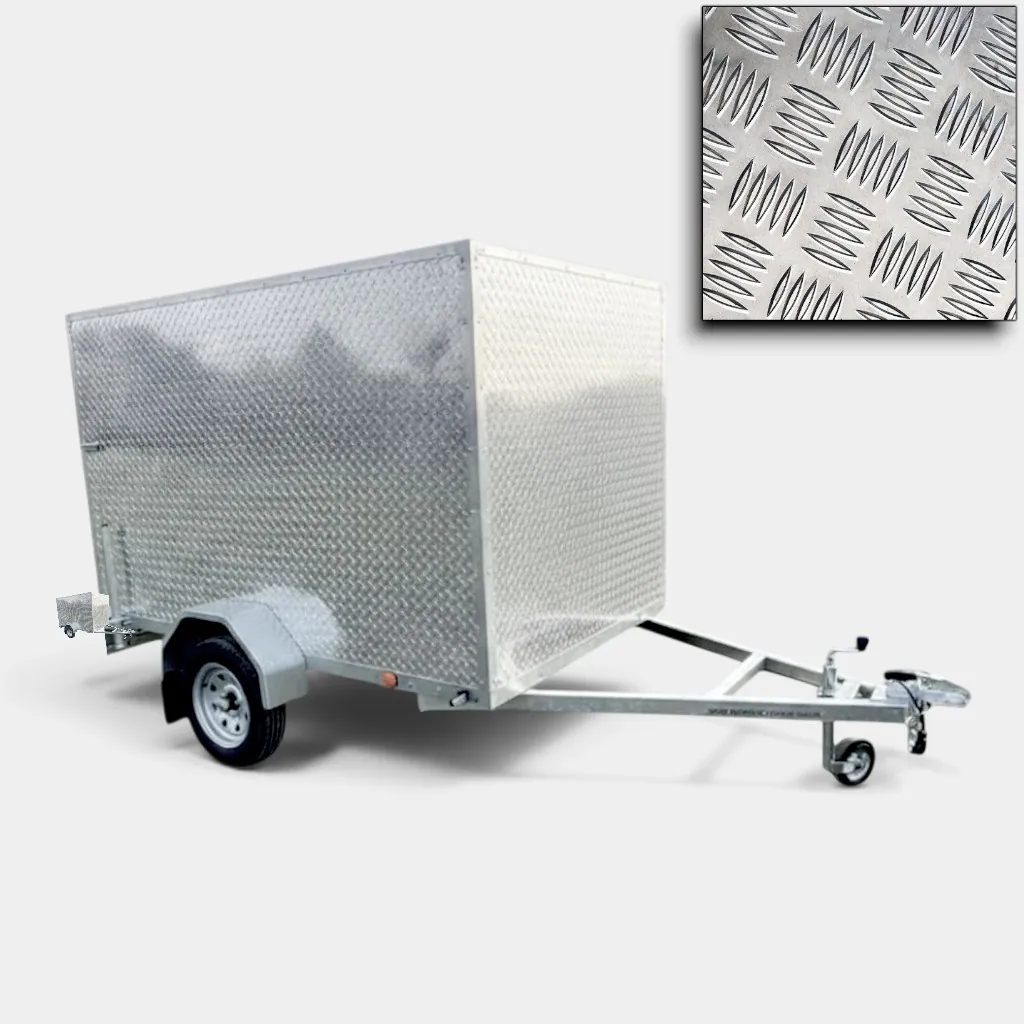6ft x 4ft Cube Pro Xtra Secure Box Trailer with Padlock Box, Chequer Plate Body & Rear Loading Ramp
