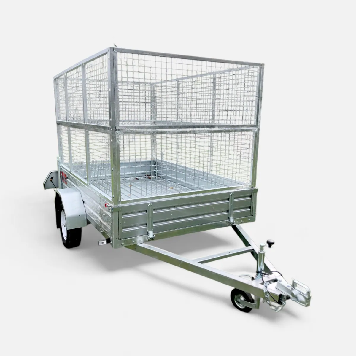 8ft x 5ft Utility Trailer with Rear Gate & Double Cage
