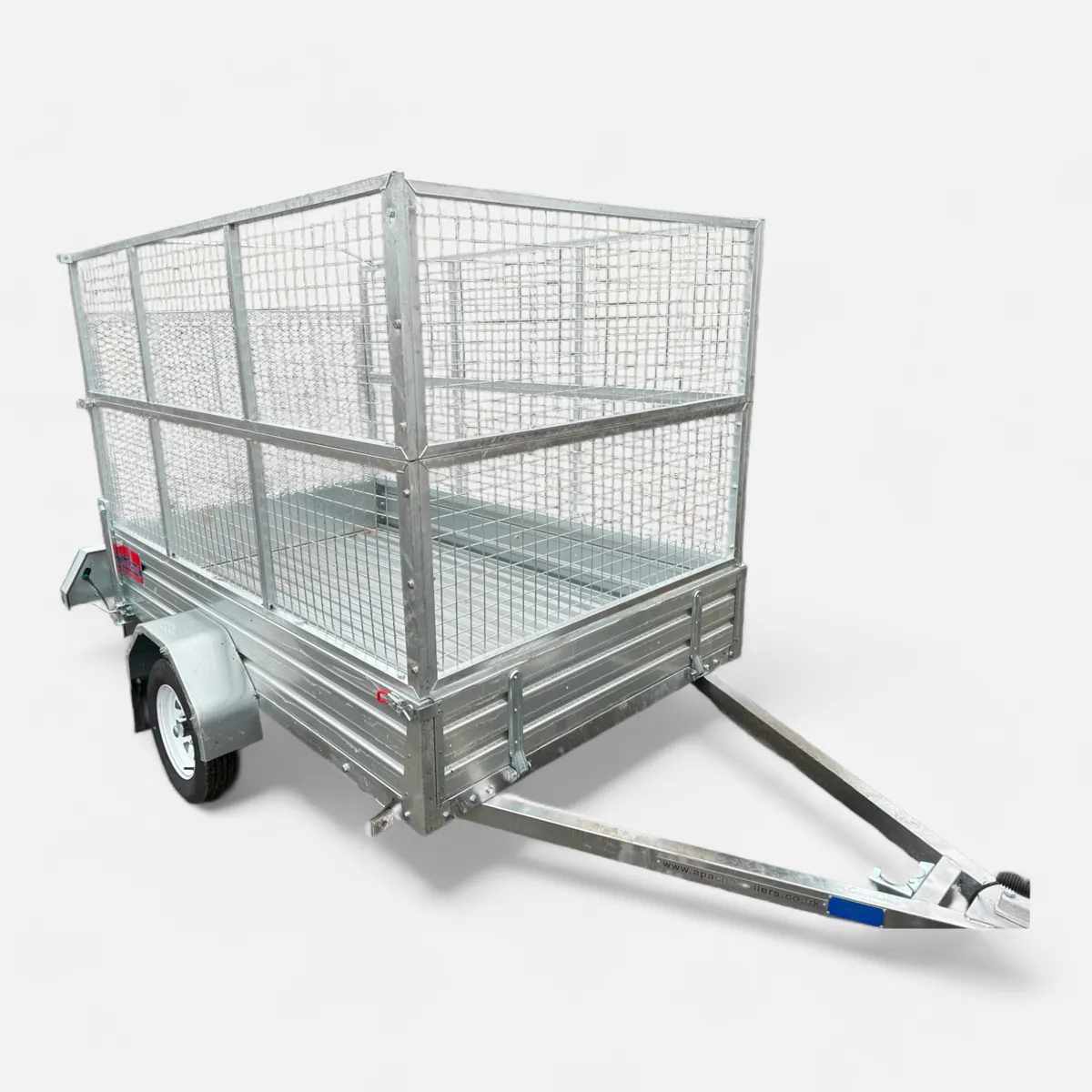 8ft x 5ft Utility Trailer with Rear Loading Ramp & Double Cage