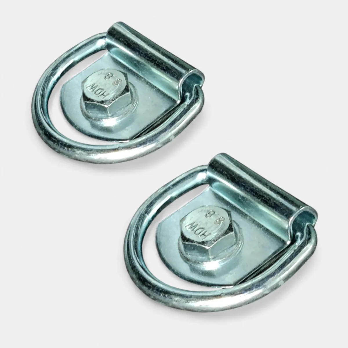 A Pair of Fitted Heavy-Duty Trailer Bed Tie Down Rings