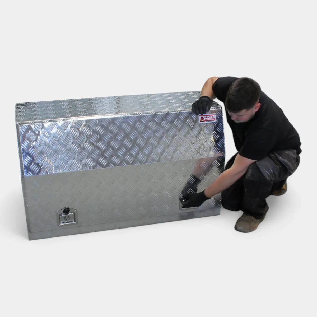 Alloy Storage Strap Trailer Truck Pick Up Truck Van Alloy Box Chequer plate Box