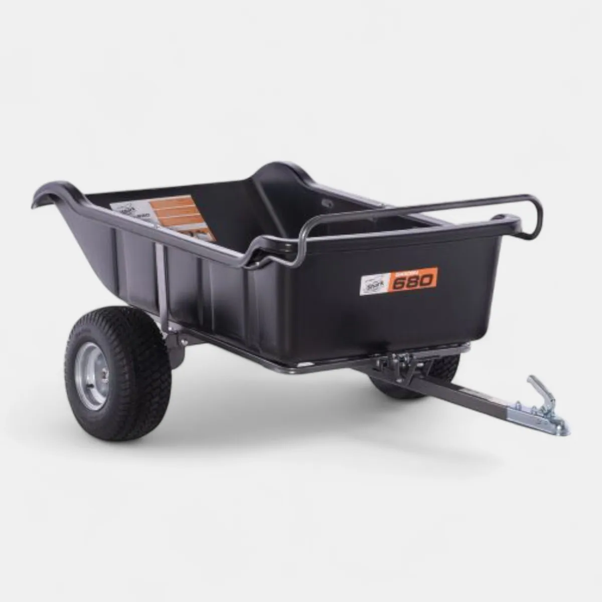 Apache ATV Garden Trailer 680 – 2-Wheel Tipping Trailer – Black
