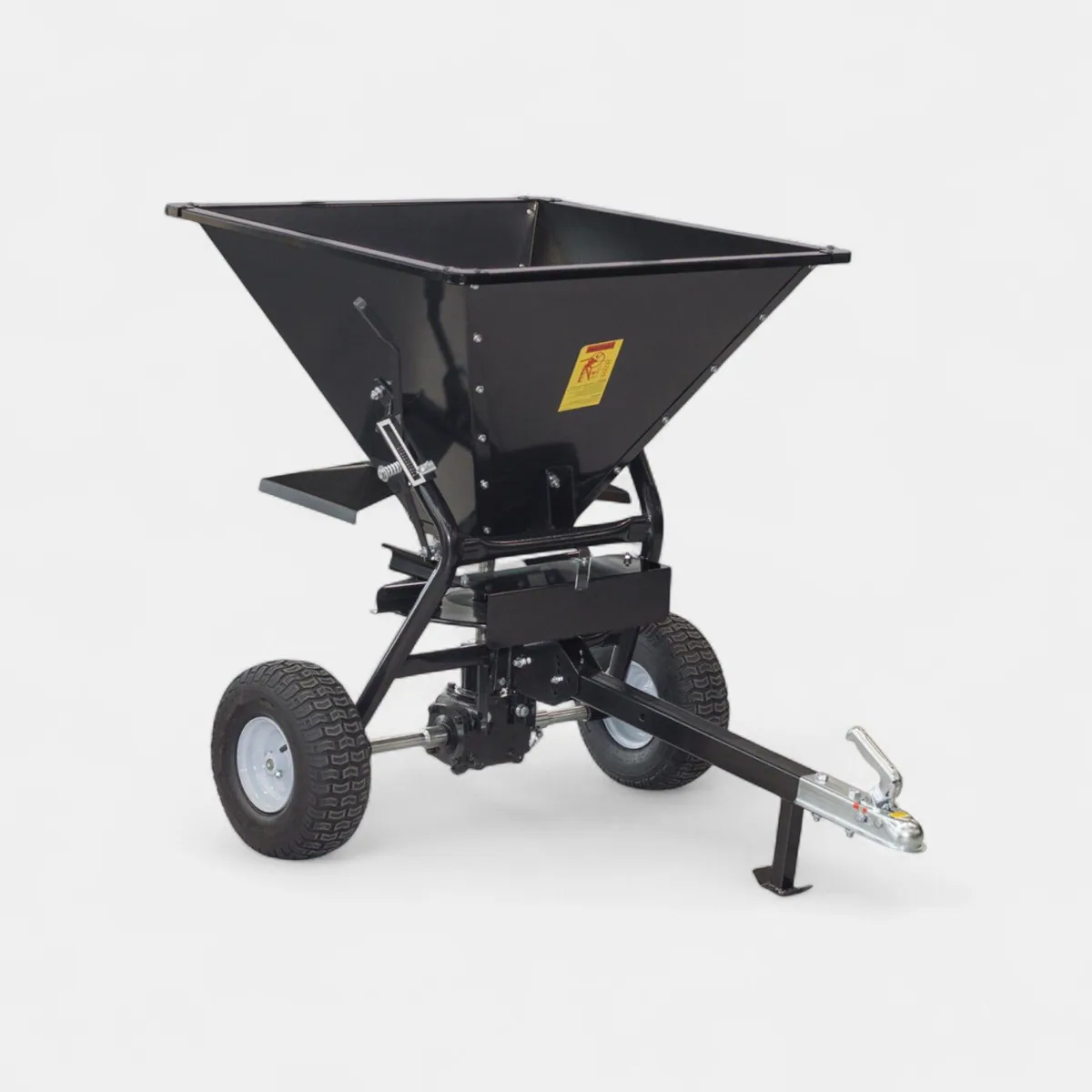 Apache Spreader 160kg – Tow-Behind Salt & Fertiliser Spreader – Black
