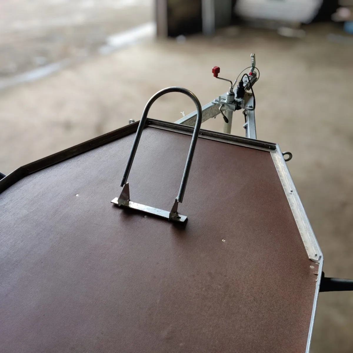 Motorcycle wheel hoop to fit trailer