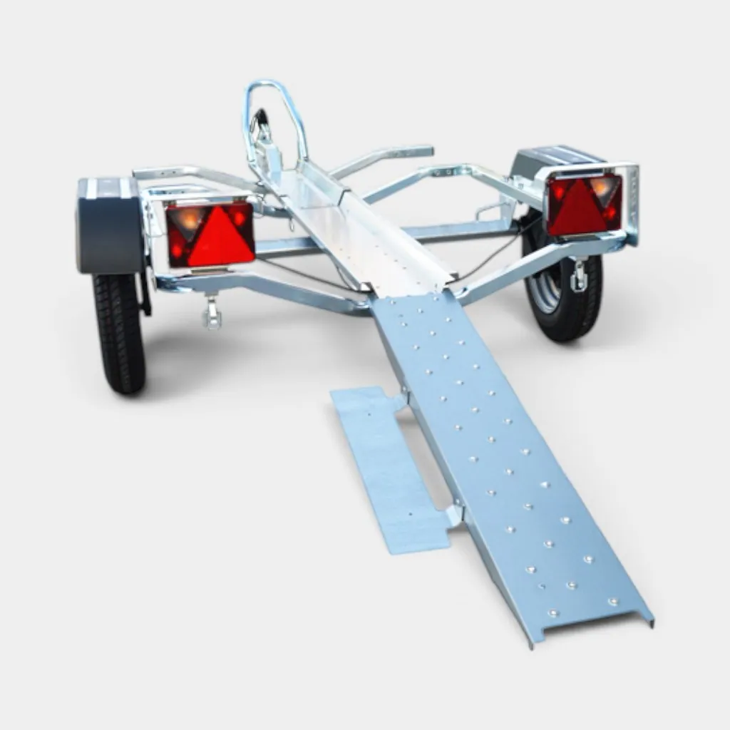 Single Motorcycle Trailer with Loading Ramp (Flat Pack Kit)