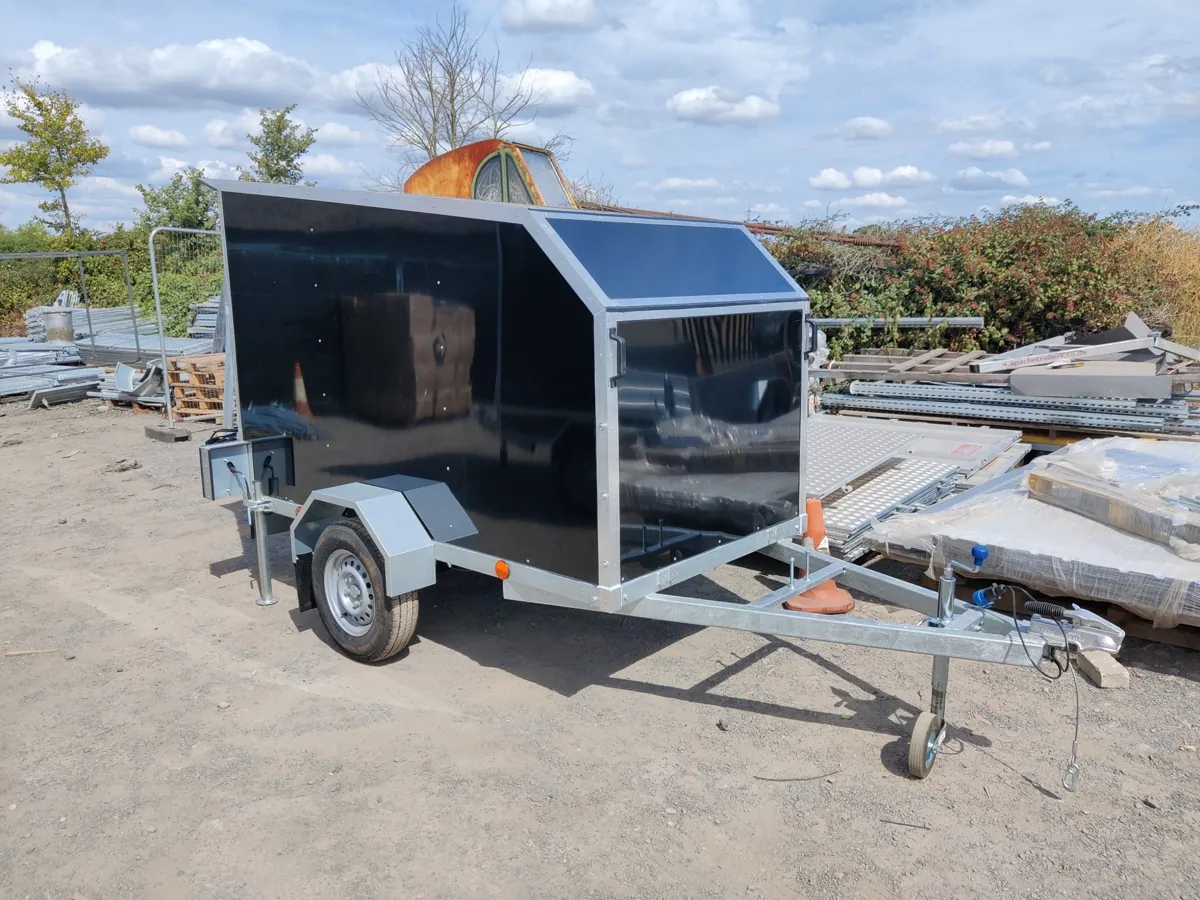 Special Offer – 8ft x 4ft Cube Sport 84 Box Trailer in Black with Aerodynamic Body & Rear Loading Ramp
